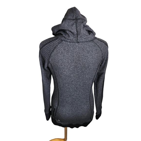 Lululemon Think Fast Hoodie Heathered Herringbone Heathered‎ Black Womens Size 8 - Picture 6 of 12
